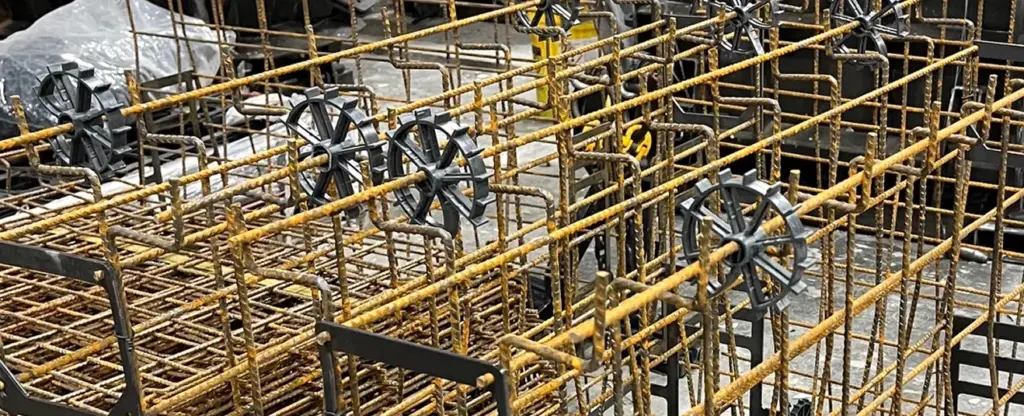 Structure métallique avec roues dentées visibles.