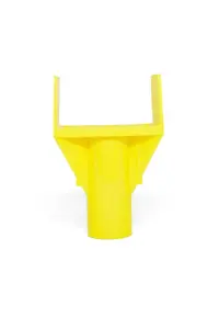 Support plastique jaune pour accessoires.